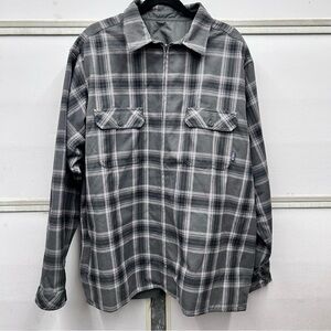 Patagonia Insulated Grey Plaid Fjord Jacket Reversible Shacket Gorpcore Size XXL